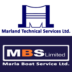 Marland技術服務有限公司和Marland Boat Service Ltd.徽標